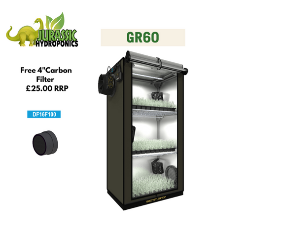 Secret Jardin 'The Original 60' Grow Station with (Free DF16F100 Carbon Filter CTC80 100m3/h)